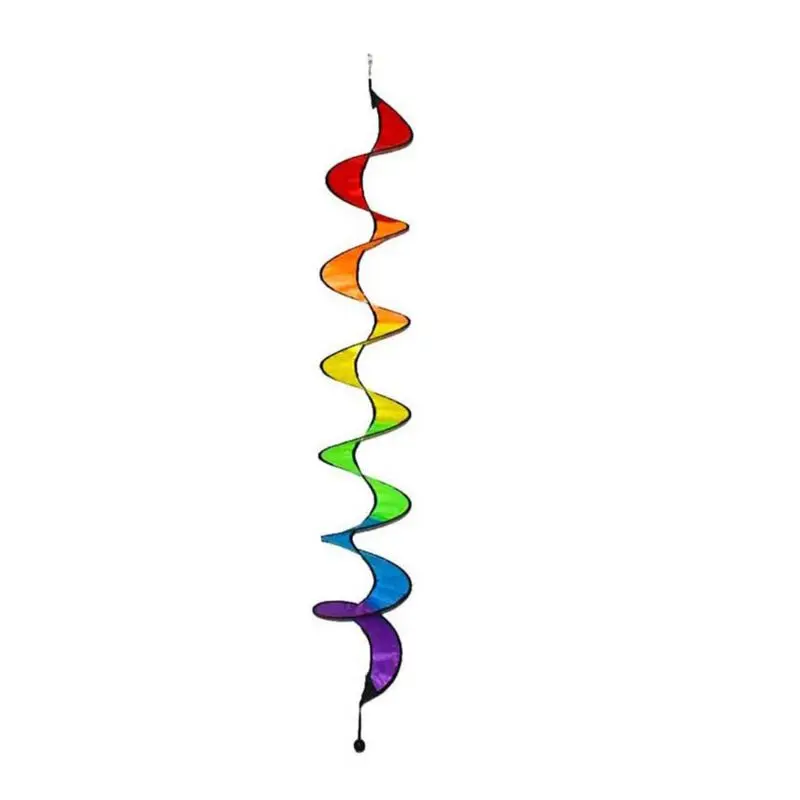 Outdoor Hanging Rainbow Rotating Vertical Colorful Windmill Kindergarten Decorative String Pinwheel Festival Layout Supplies
