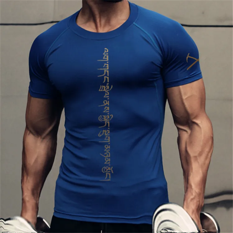 Men Tshirt Compression Fitness Tights Running Shirt Gym Blouse Yoga Sport Wear Exercise Muscle Sport Man\'s T-Shirt