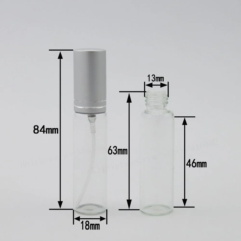 24 x 10ML Portable Clear Glass Sprayer Perfume Bottle 10cc Refillable Parfum Atomizer Fragrance Sprayer Containers