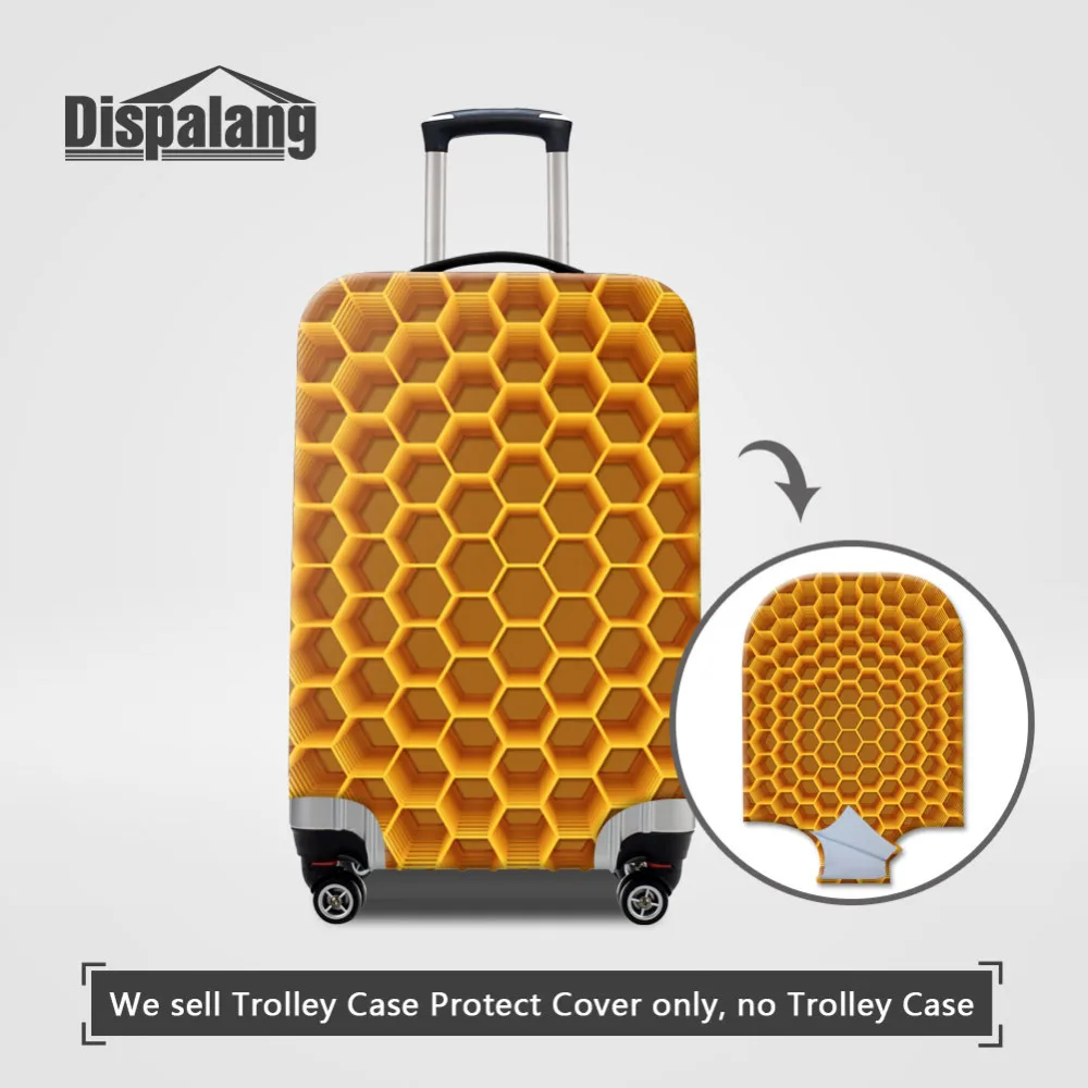 

Dispalang Spandex Travel Luggage Cover Geometric Print Elastic Luggage Cover for 18-30 inch Anti-dust Suitcase Cover Zipper