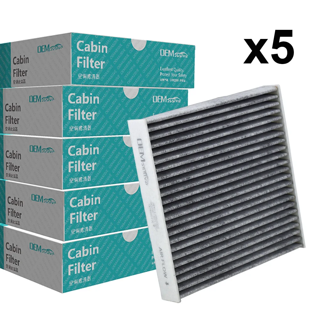 5x Car Accessories Pollen Cabin Air Filter For Honda City Civic X CR-Z Fit 3 4 HR-V Insight 2013 2014 2015 2016 2017 2018 2019