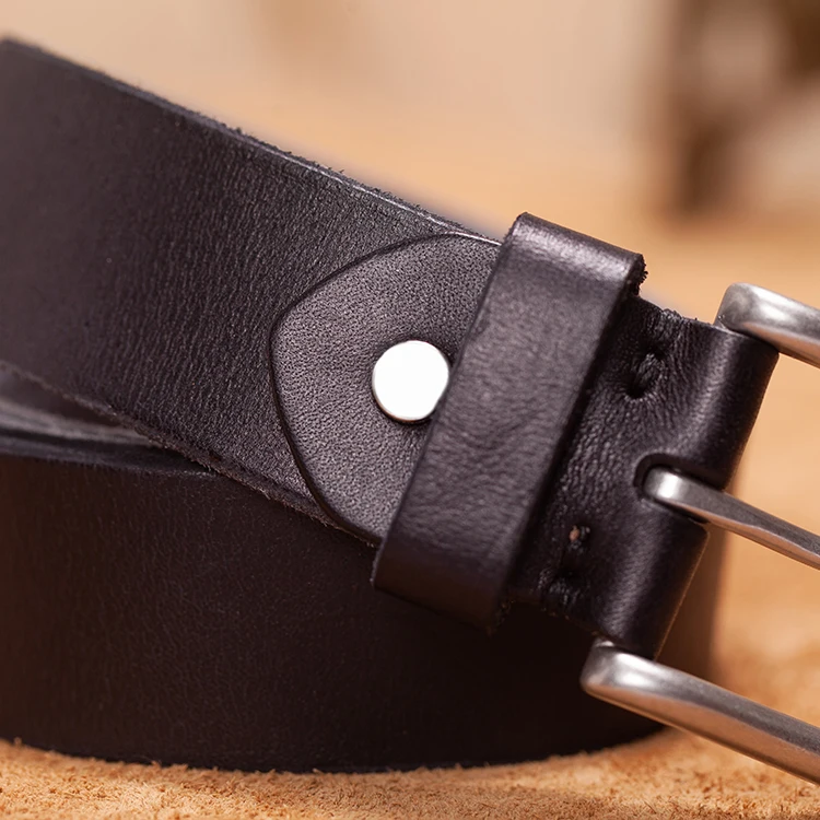 VAMOS KATOAL Genuine Leather For Men High Quality First layer cowhide Jeans Belt Cowskin Casual Belts Vintage waistband