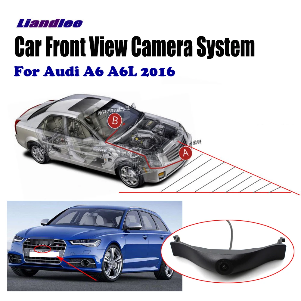 

Car Front LOGO Grill Camera For Audi A6 A6L 2016 2017 Not Reverse Rearview Parking CAM Wide Angle