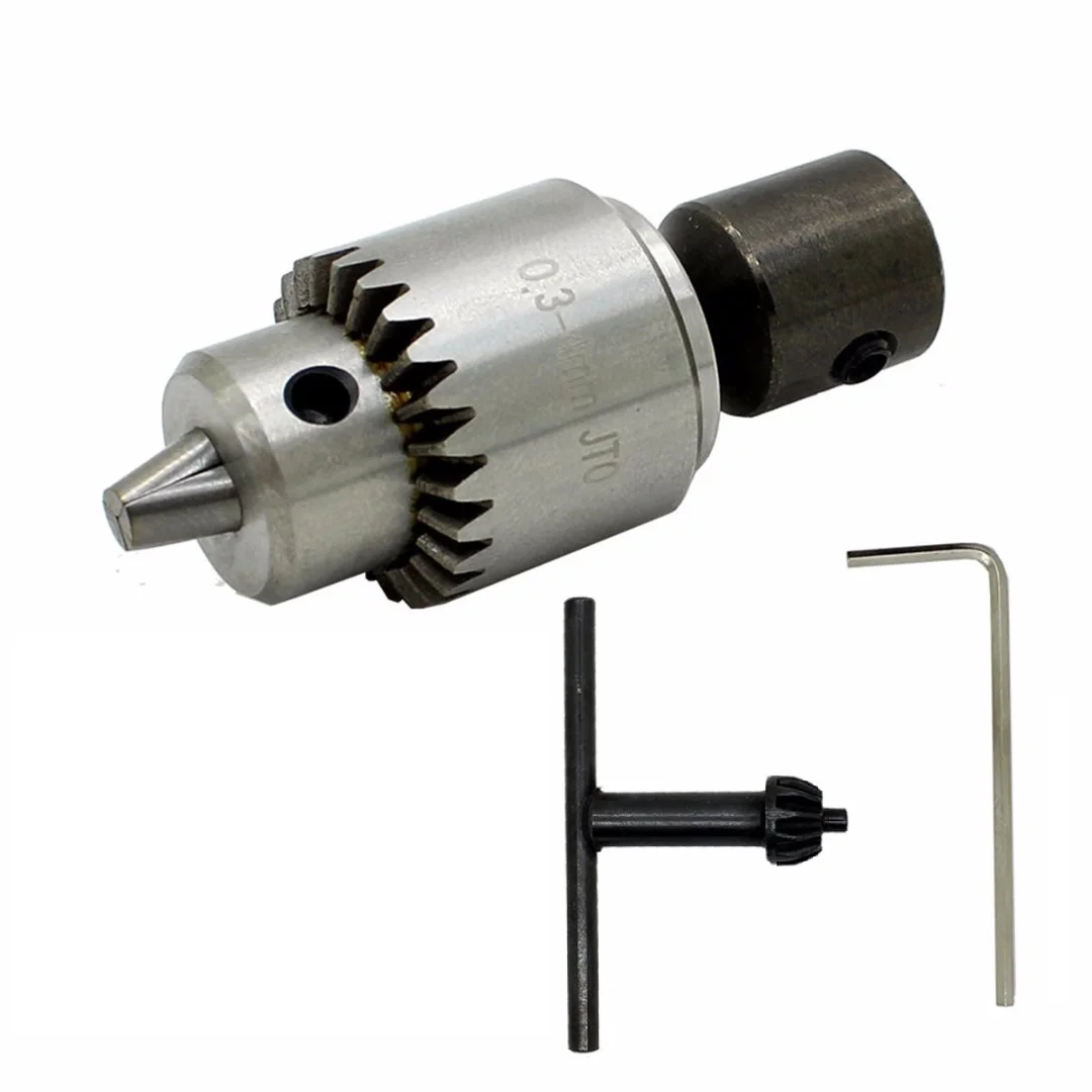 

1 Set 0.3-4mm New Electric Drill Chuck Jt0 Taper Mounted With 5mm Motor Shaft