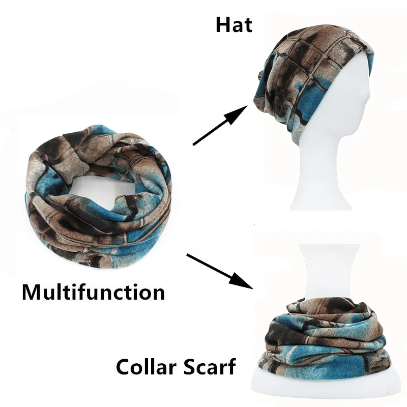 LOVINGSHA Autumn Winter Classcal Design Hats For Men Thin Hat Multifunction Women Skullies Beanies Fashion Feminino Scarf HT115