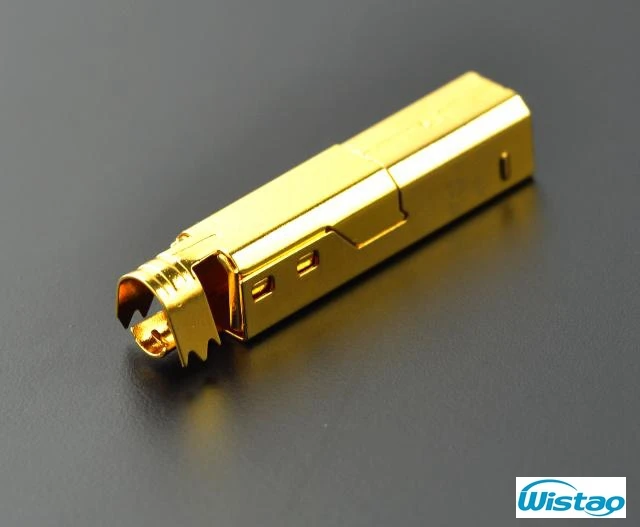 USB Connector Gold-plated Copper Square USB2.0 B-type Plug for USB Cable Date HIFI Audio Accessories DIY