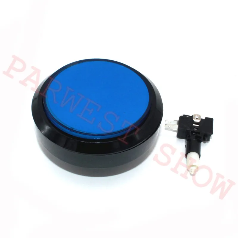 2pcs/Lot 100mm LED Light Flat Round Illuminated Momentary Big Push Button With Micro-Switch For Arcade Game Player