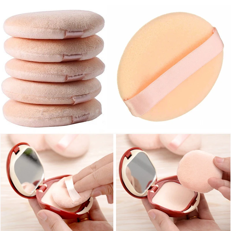 5pcs Women Facial Face Body Beauty Smooth Cosmetic Foundation Powder Puff Makeup Sponge Puff Tools