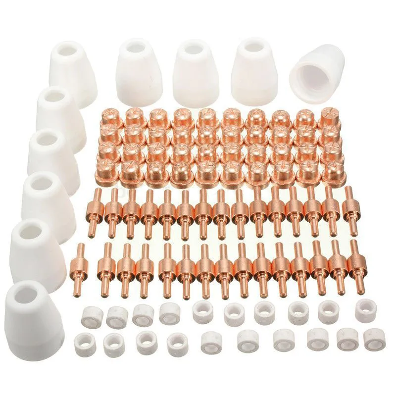 

100Pcs/set PT-31 LG-40 Air Plasma Cutter Cutting Torch Consumable Kits Fit LGK-40 Tool accessories