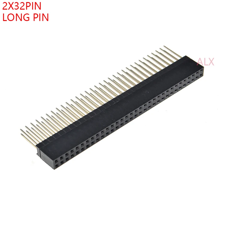 

2PCS 2x32 PIN double Row Straight FEMALE PIN HEADER 2.54MM PITCH pin long 12MM Strip Connector Socket 2*32 64 PIN 2x32Pin pc104