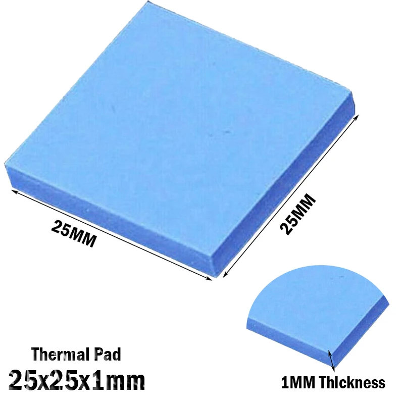 

16pcs Lot 25x25x1MM Computer PS GPU CPU VGA Thermal Conductive Silicone Pad Pads