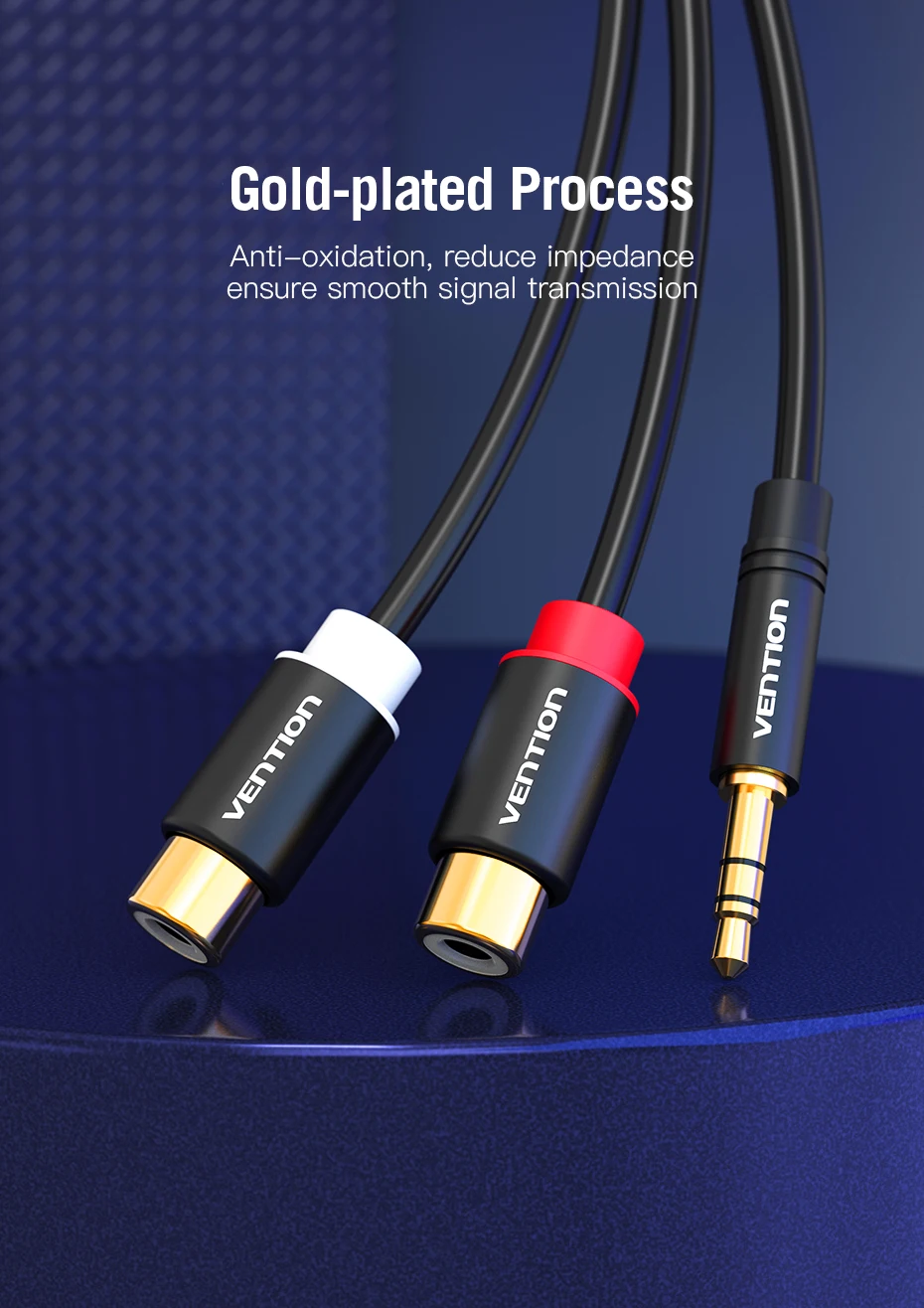 Tions 3,5mm Männlichen zu 2RCA Weibliche AUX Kabel RCA Jack Splitter Audio Y Kabel für iPhone Computer Lautsprecher Stereo 3,5 kabel RCA – Detail 8