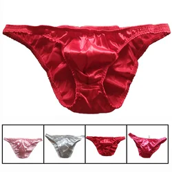 2019 New Men's Underwears Men Sexy Small Briefs Pants Male Sexy Ultra-low Waist Underwear Men Translucent Silky Brief Shorts