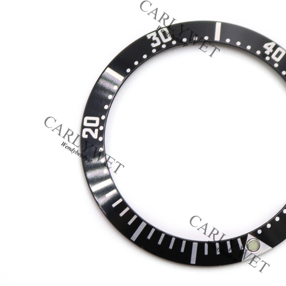 CARLYWET Wholesale High Quality Aluminum Black With White Writing Watch Bezel Insert for 2252