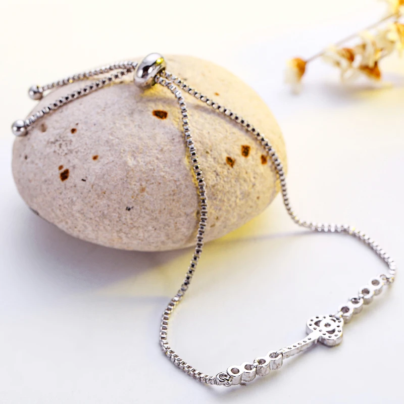 Color Culture Fashion Charm Chain  Link Bracelet for Women Shining AAA Cubic Zircon Bride Jewelry Design Wedding Gifts