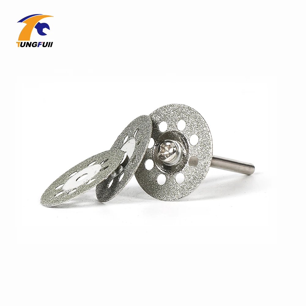 Tungfull Accessori 60Pcs Diamante Disco di Taglio Lavorazione Del Legno Per La Dremel Mini Trapani Rettifica Circolare Seghe Lama Lavorazione Dei Metalli