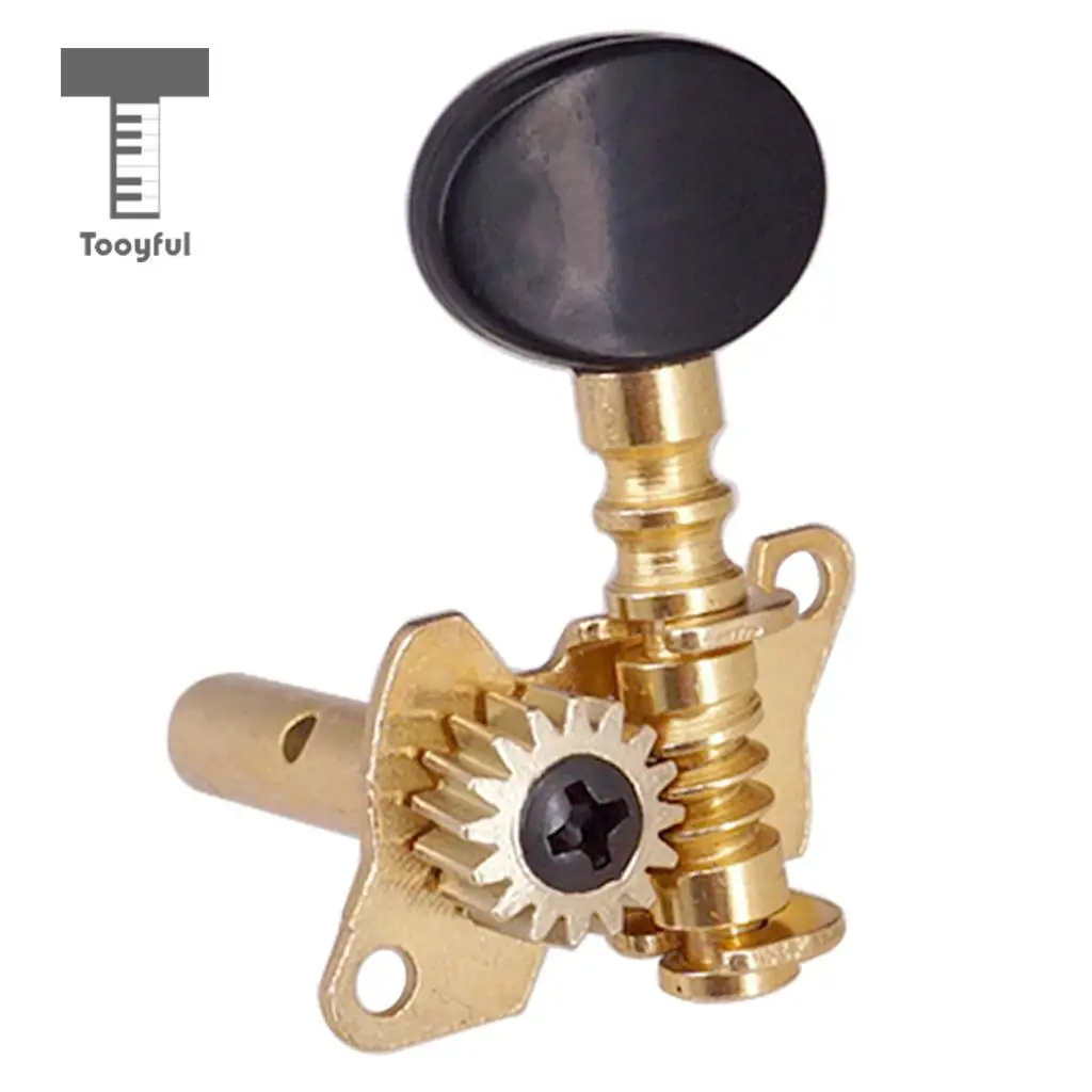 Tooyful Classic Guitar Part Open Gear Black Button Key Tuner Tuning Pegs Replacement