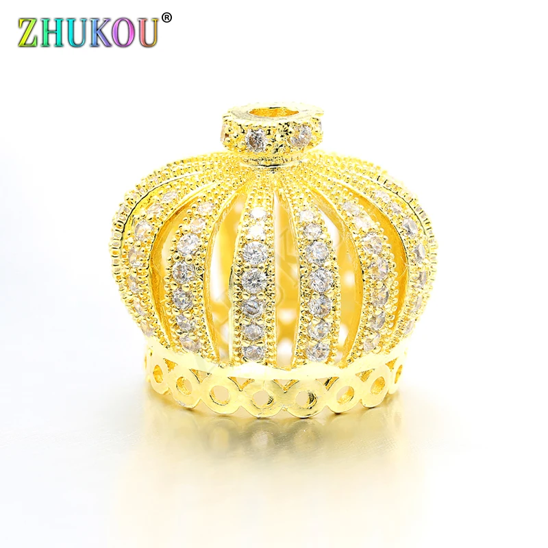 21*19mm Brass Cubic Zirconia Tassel Cap Pendant Charms for Diy Jewelry Findings Accessories, Hole: 3mm, Model:VM10