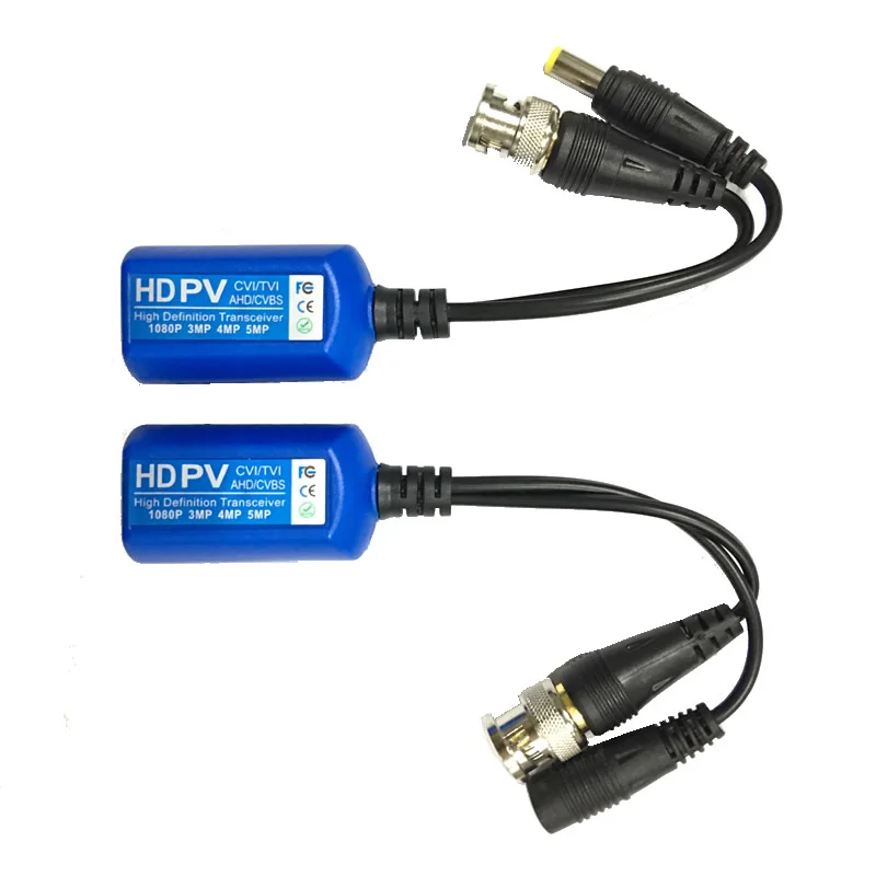 8MP CCTV Passive Video Power Balun BNC To RJ45 Transceivers Cat5 UTP Twisted Pair For 4K AHD CVI TVI CVBS Camera