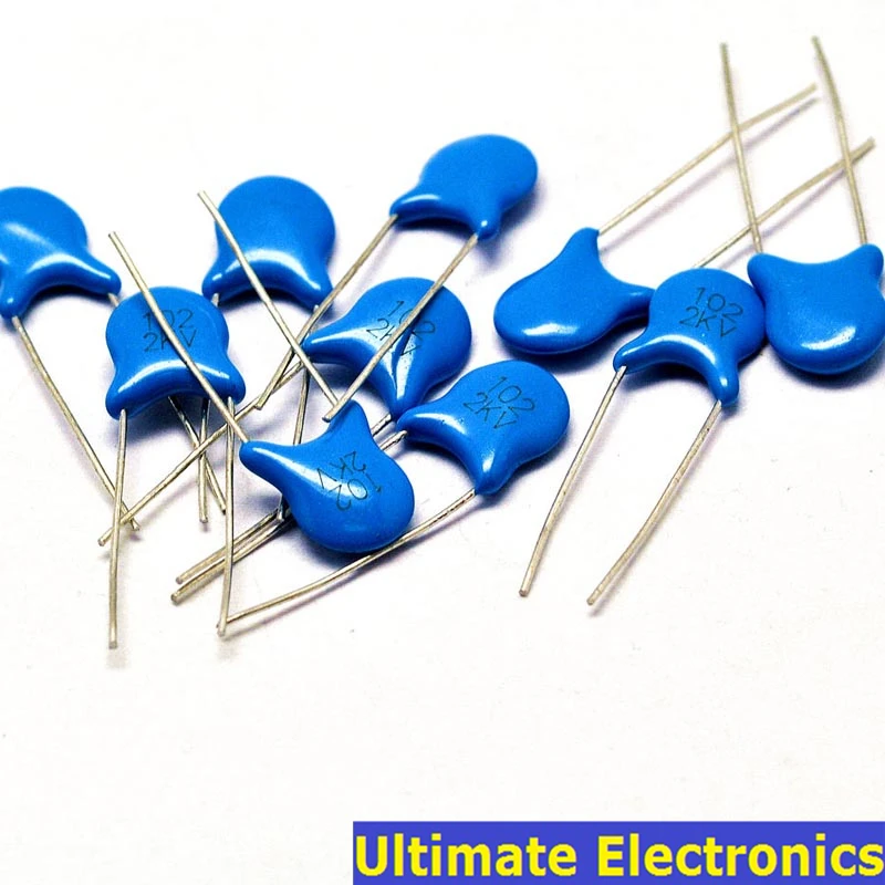 

50pcs 1nF 102 2KV 1000pF 2000V High Voltage Ceramic Disc Capacitor