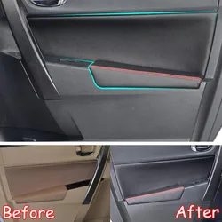 Fit For Toyota Corolla 2014 2015 2016 2017 Car Interior Door Armrest Cover Shell Trim PU Leather Anti-scratch Overlays Styling