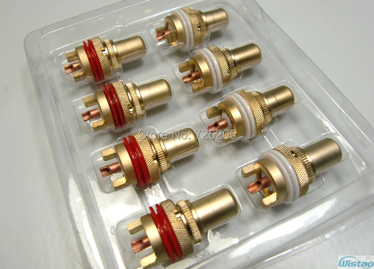 4pcs / lot RCA Terminal  HIFI Alluvial Gold-plated Oxygen-free Copper Socket High Performance DIY Free Shipping