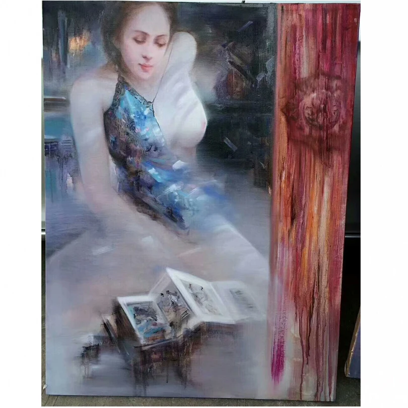 

DONGMEI OILPAINTING hand painted oil painting High-grade original figure Modern impression the human body painting DM1804169