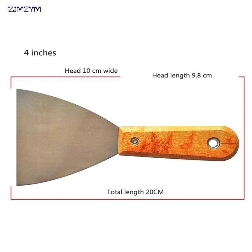 

4 inches 20cm Multi-function Manganese steel Putty Knife Blade Antirust Batch Knife High-polished Wipe Scraper Tool