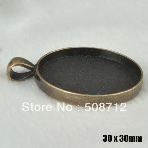 

Free Ship!!!! WHOLESALE 100Pcs 30mm Antique Copper Pendant Trays,Cabochon Settings,Cameo Blanks