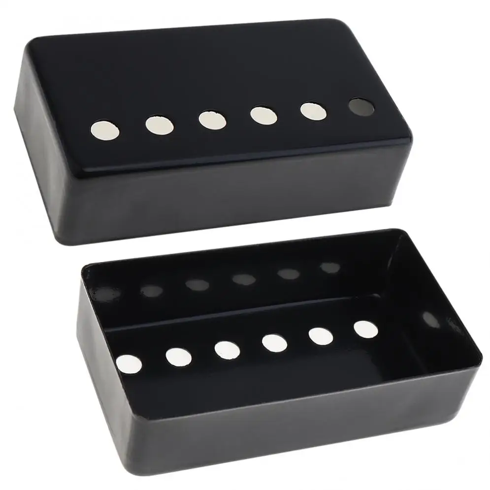 2pcs/set Metal Guitar Humbucker Pickup Cover 50 / 52mm for LP Guitar Black / Gold