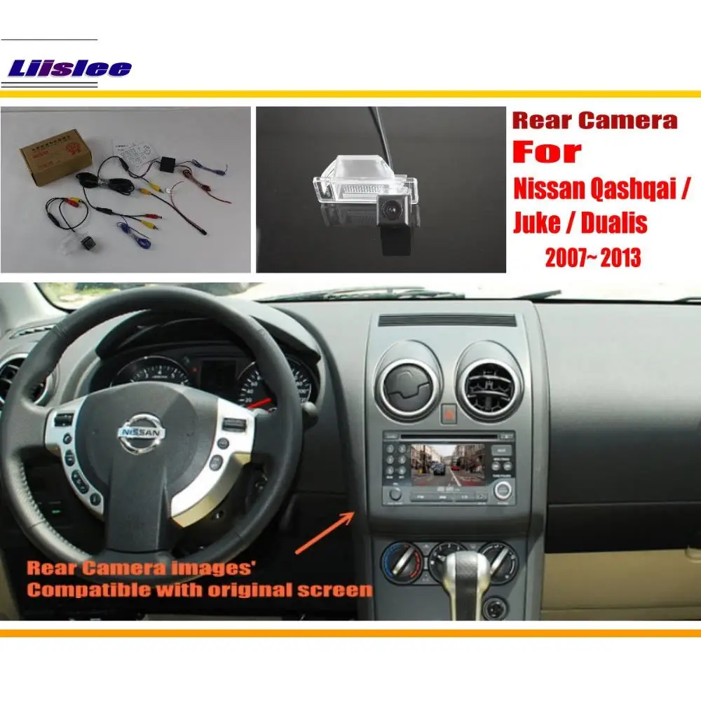 

For Nissan Qashqai/Juke/Dualis 2007-2013 Car Rear View Camera Parking Back Adapter RCA HD CAM OEM Screen Reverse Image Upgrade