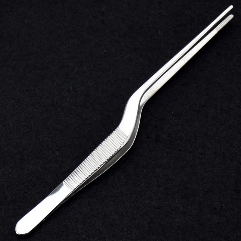 1 pcs Steel Curved Tweezers Ear Nose Sore Throat Smooth Ear Forceps Ear Care Wholesale