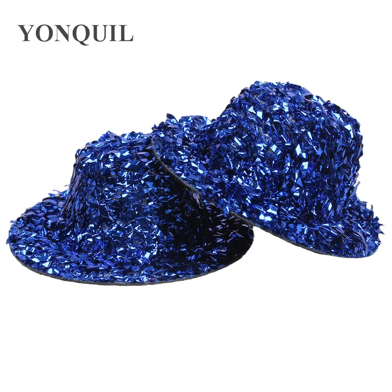 

2"/5 CM 9 Color Girl Mini Top Hats,Blingbling Children Party Hats,Good As Fascinator DIY Hair Accessory 50 Pieces/Lot SYB10