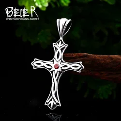 BEIER 316L Stainless Steel Cross Pendant Chain Necklace Skull choker Jewelry for man women dropshipping party gift BP8-463