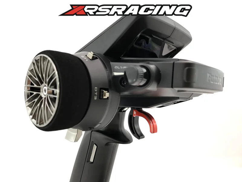 XRSRACING Blue/Red FUTABA 4PX 4PXR 7PX Gun Remote Control Upgraded Aluminum Throttle Trigger Brake Trigger Raise control