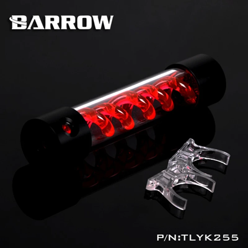 

Barrow T Virus Helix Suspension Cylinder Water Tank 255mm Red With Black Cap Water Cooling Reservoir TLYK255