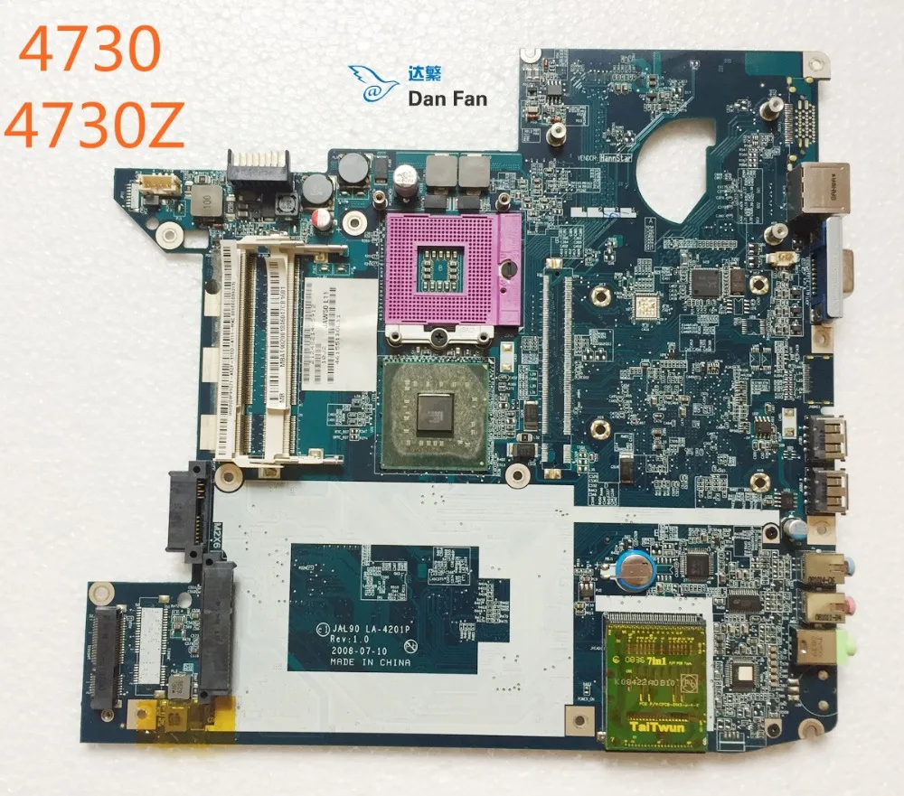 

LA-4201P For ACER Aspire 4730 4730Z Laptop Motherboard MBAT902001 JAL90 Mainboard 100%tested fully work