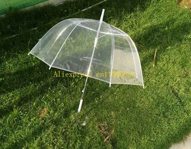 60pcs/lot Free Shipping Women Girl Transparent Clear Rain Umbrella Parasol Dome For Wedding Party Favor