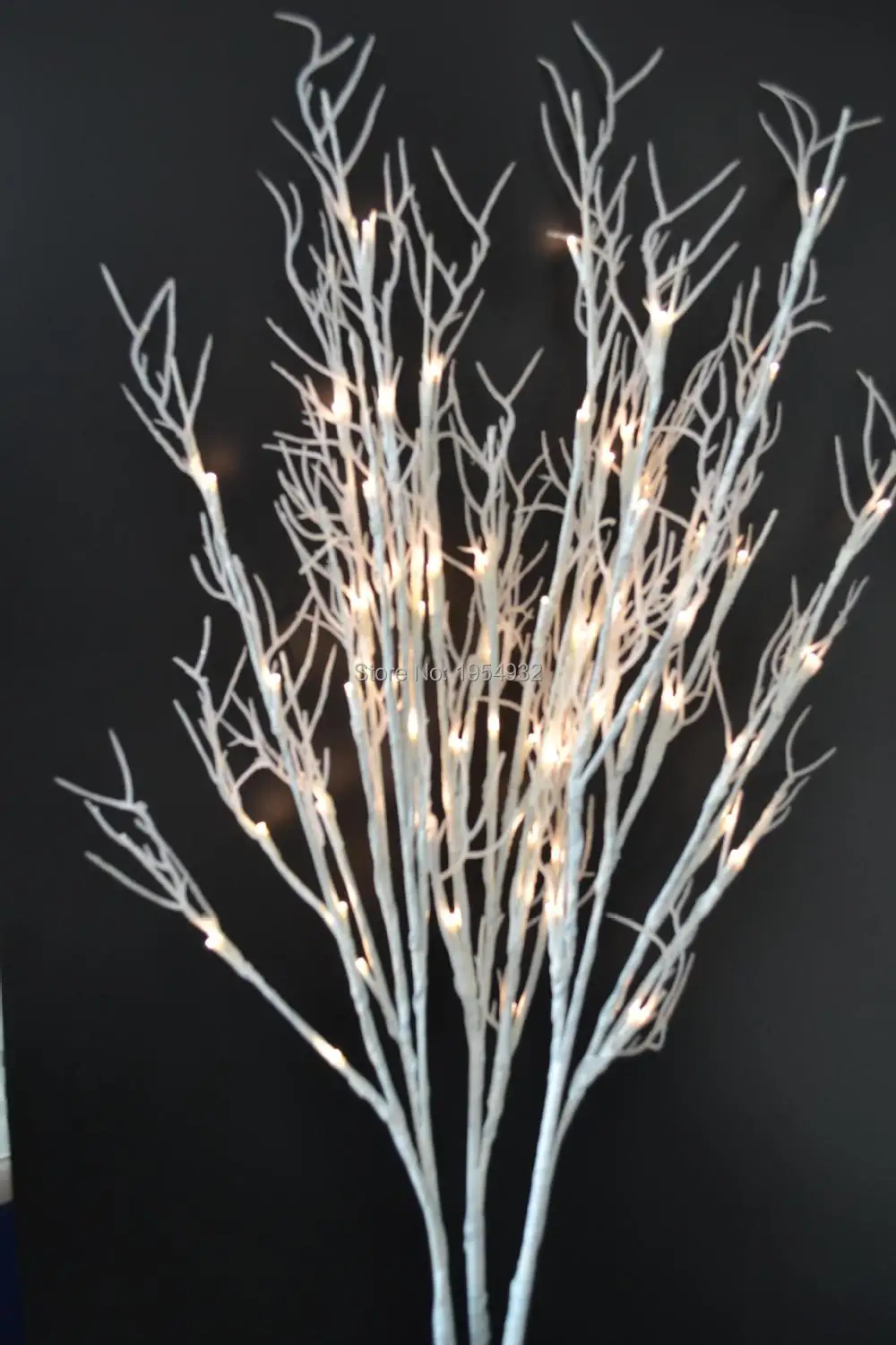 40" White Coral Branch Twig Light Holiday Light Christmas  LED Branch twig light 40" with 60 LED with White Coral Decoraiton image 2