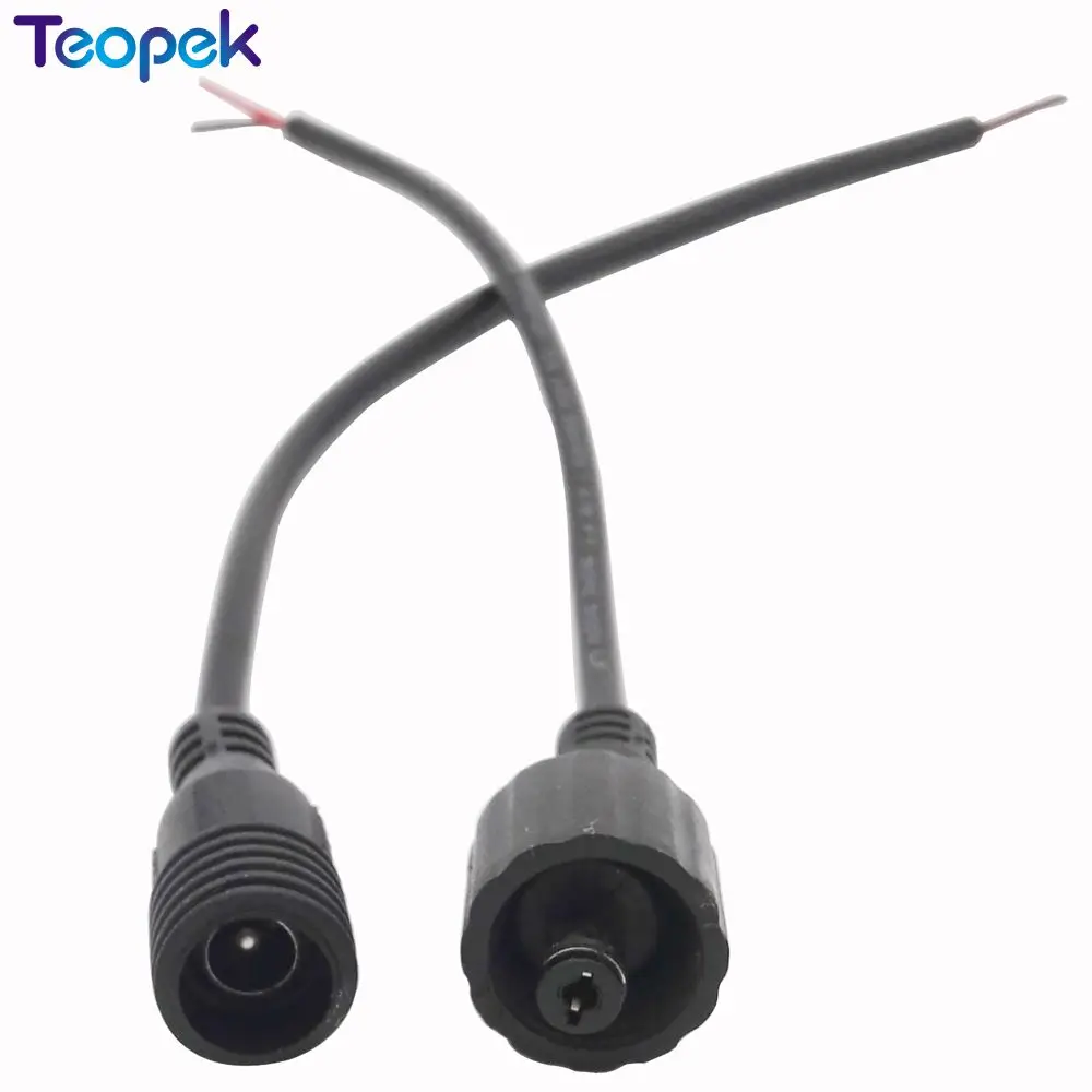 5pair Waterproof DC Power Connector 5.5 x 2.1mm Male Female jack 0.3mm wire for Led Strip Power Adapter Plug Cord