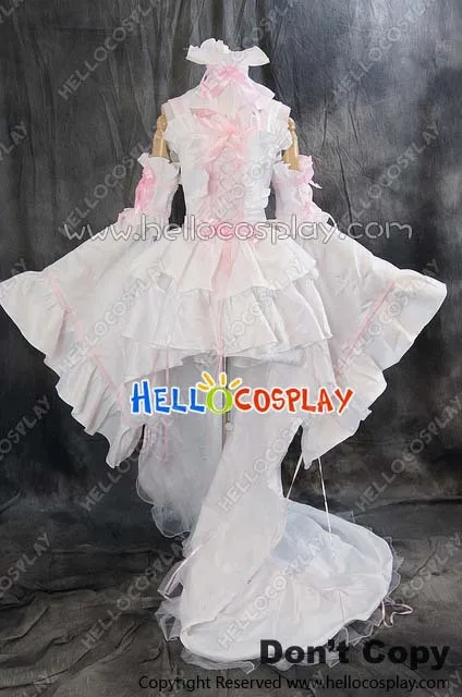 Chobits Cosplay Chi Pink White Formal Dress Costume H008