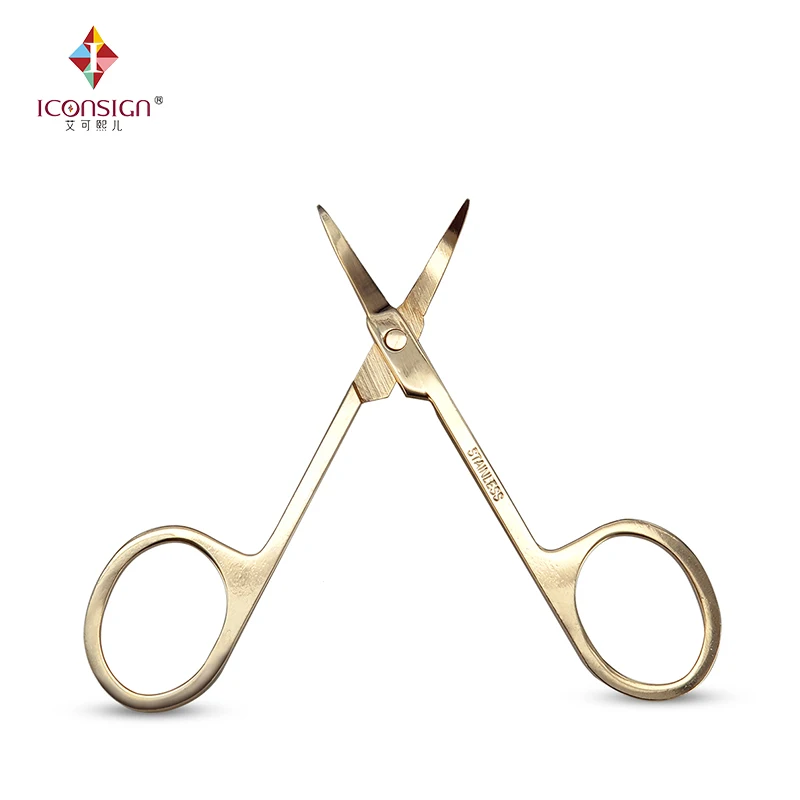 5 pcs Makeup Scissor Tools Natural Individual Eyelash Extension Multifunctional Eyelash Eyebrow Golden Antic-Static Scissor