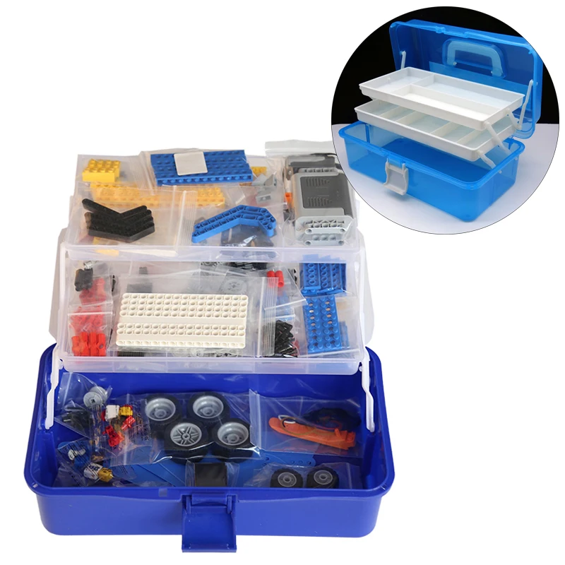 

NEW Spare Parts Technology Building blocks mechanical Teaching aid set motor battery box Storage Box Compatible with MOC 9686