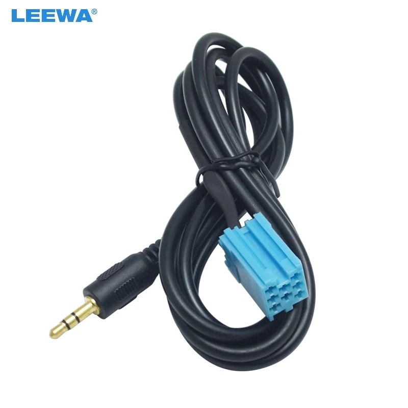 

LEEWA 20pcs Car CD Radio Audio 3.5mm 8-Pin AUX Plug Cable Input Adapter for Mercedes Benz Smart 450 AUX Wire Cable #CA5803