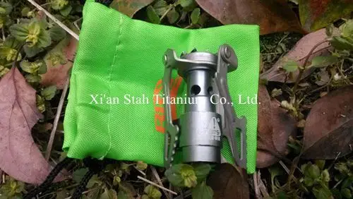 Titanium Ti alloy Outdoor Mni Portable One-Piece Butane gas Burner for Camping Exploration 25g/pc