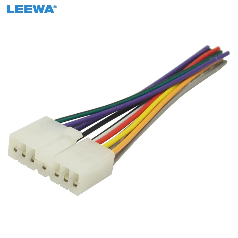 LEEWA 30pcs Car Audio CD/DVD Stereo Wiring Harness Adapter Plug for Wuling Fudi Factory OEM Radio Wire Cable #CA3036