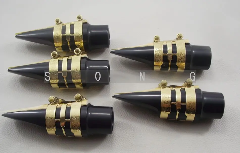 

5 sets Alto saxophone mouthpiece and Carved ligature and cap