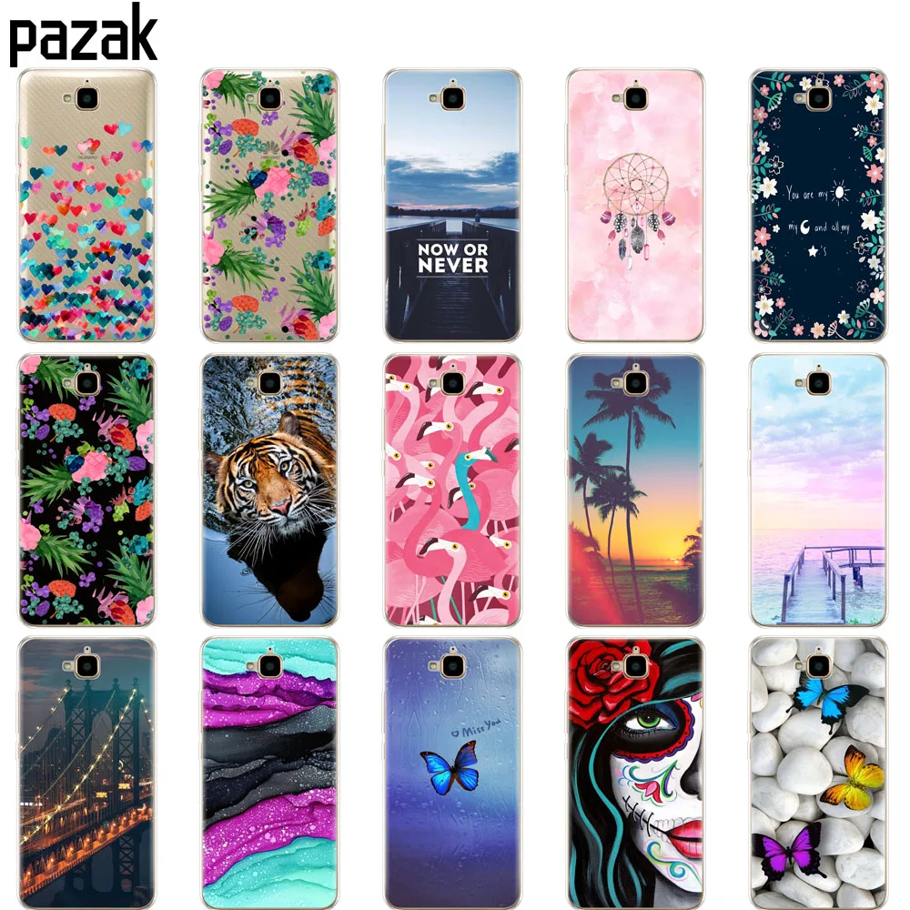 silicone case for Huawei Honor 4C Pro Cover Soft tpu Back cover for Huawei Y6 Pro 2015 Case TIT-L01 TIT-TL00 Phone protect paint