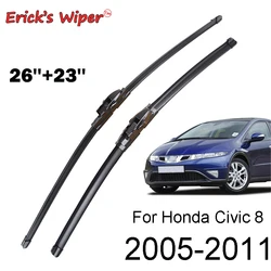 Erick's Wiper-Essuie-glace avant pour Honda Civic 8, brosse de pluie pour pare-brise arrière européen URA, 26 + 23 pouces