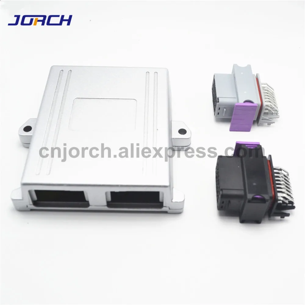 1set 24pin/48pin ECU shell Aluminum box with auto connector plug car on-board controller panel circuit board connectors